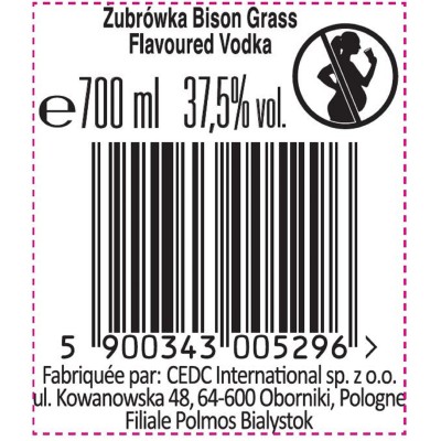 ZUBROWKA 70CL Livraison à Domicile 7/7 En 30 Min